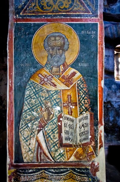 Fresko in der Kirche St. Maria von Blachernae, Berati-Burg, Albanien von Unknown